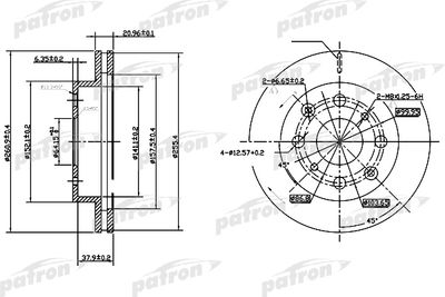 Диск тормозной PATRON PBD3021