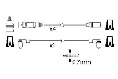 Комплект проводов высоковольтных BOSCH 0986356338