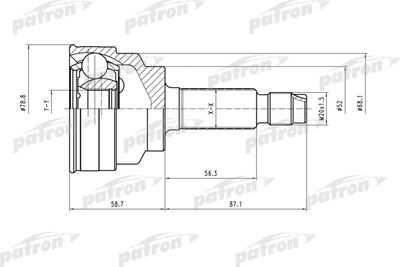 ШРУС наружный комплект PATRON PCV1518