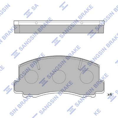 Колодки тормозные дисковые SANGSIN SP1211