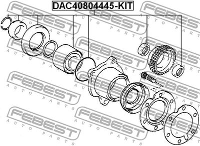 Подшипник ступицы задней FEBEST DAC40804445KIT