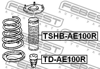 Пыльник амортизатора заднего FEBEST TSHBAE100R