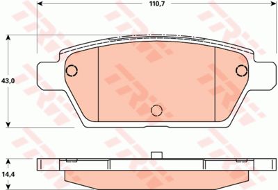 Колодки тормозные дисковые TRW GDB3517