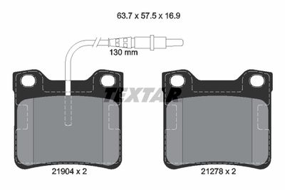 Колодки тормозные дисковые TEXTAR 2190403