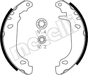 Колодки тормозные барабанные METELLI 530345