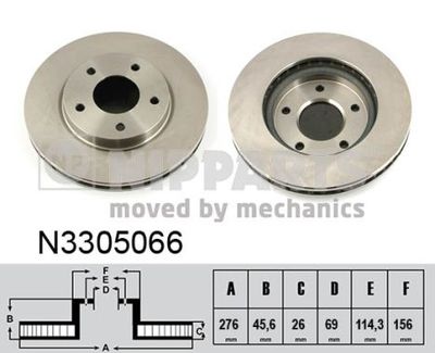 Диск тормозной NIPPARTS N3305066