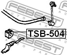 Втулка стабилизатора заднего FEBEST TSB504