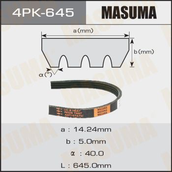 Ремень поликлиновой Masuma 4PK645
