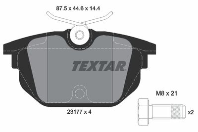 Комплект колодок для дискового тормоза TEXTAR 2317703