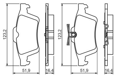 Колодки тормозные дисковые задние BOSCH 0986494528