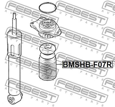 Пыльник и отбойник амортизатора заднего FEBEST BMSHBF07R