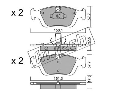 Комплект колодок для дискового тормоза TRUSTING 3210