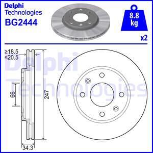 Диск тормозной DELPHI BG2444