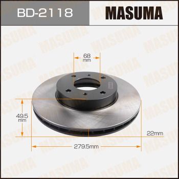 Диск тормозной Masuma BD2118