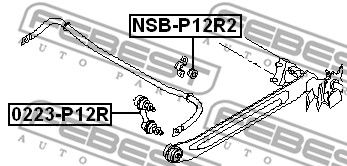 Втулка стабилизатора заднего FEBEST NSBP12R2