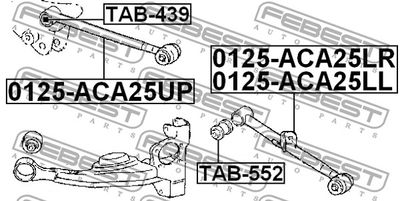 Тяга задняя поперечная правая FEBEST 0125ACA25LR