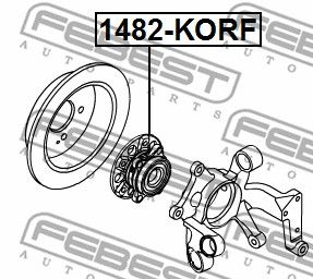 Ступица передняя FEBEST 1482KORF