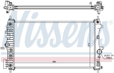 Радиатор системы охлаждения NISSENS 630717