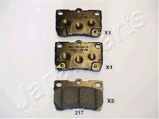 Колодки тормозные дисковые Japan parts PP217AF