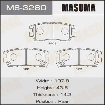 Колодки тормозные дисковые Masuma MS3280