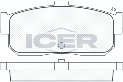 Колодки тормозные дисковые ICER 140876