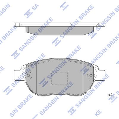 Колодки тормозные передние SANGSIN SP2073