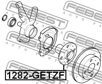 Ступица передняя FEBEST 1282GETZF