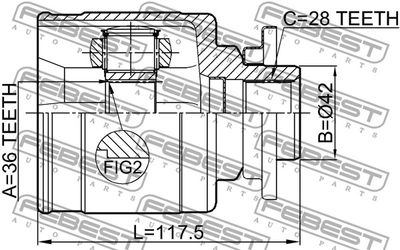ШРУС внутренний левый FEBEST 0511BT50LH