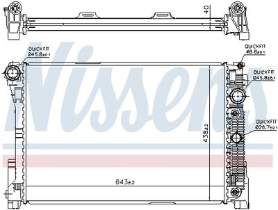 Радиатор системы охлаждения NISSENS 67162