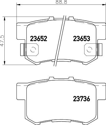 Колодки тормозные задние Nisshinbo NP8001
