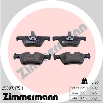 Колодки тормозные дисковые ZIMMERMANN 253071751