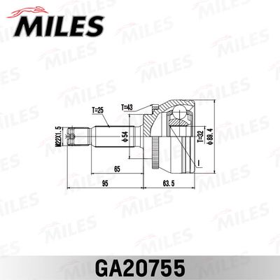 ШРУС наружный Miles GA20755