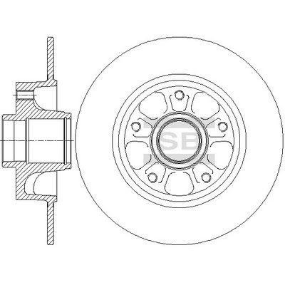 Диск тормозной задний SANGSIN SD3070