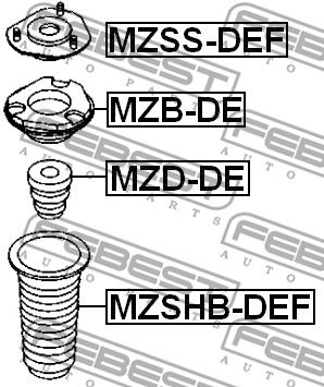 Подшипник передней опоры амортизатора FEBEST MZBDE