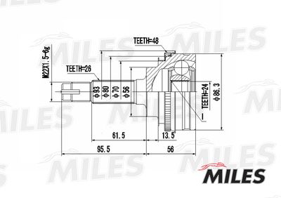 ШРУС наружный Miles GA20482
