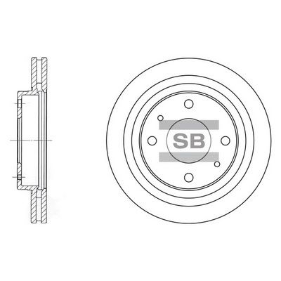 Диск тормозной передний SANGSIN SD1045