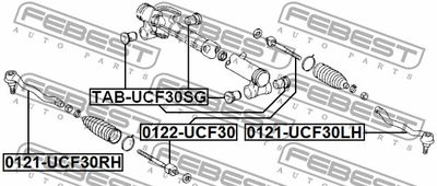 Наконечник рулевой левый FEBEST 0121UCF30LH