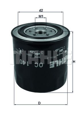 Фильтр масляный MAHLE OC140