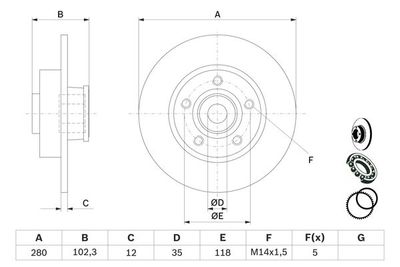 Диск тормозной BOSCH 0986479271