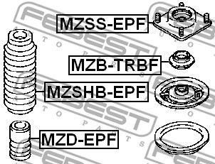 Подшипник передней опоры амортизатора FEBEST MZBTRBF
