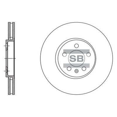 Диск тормозной передний SANGSIN SD5408