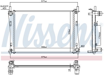 Радиатор системы охлаждения NISSENS 62028A