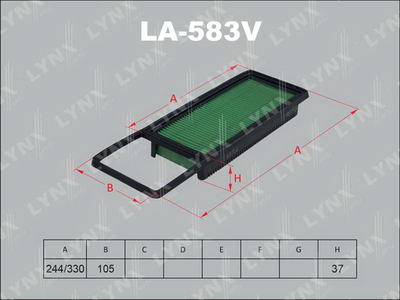 Фильтр воздушный LYNXauto LA583V