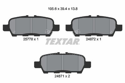 Колодки тормозные дисковые TEXTAR 2577801