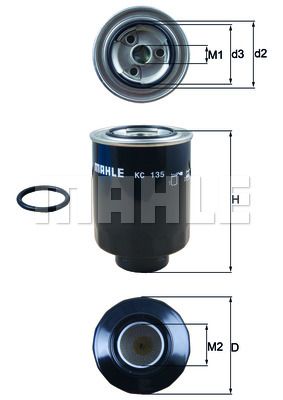 Фильтр топливный MAHLE KC135D