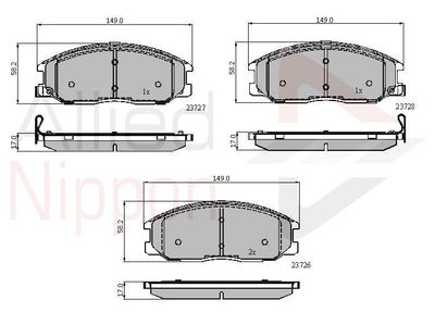 Колодки тормозные дисковые передние ALLIED NIPPON ADB3902