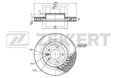 Диск тормозной Zekkert BS6163