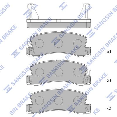 Колодки тормозные дисковые SANGSIN SP1208