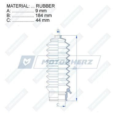 Пыльник рулевой рейки MotorHerz RDZ0580MG