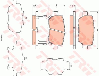 Колодки тормозные дисковые TRW GDB3512